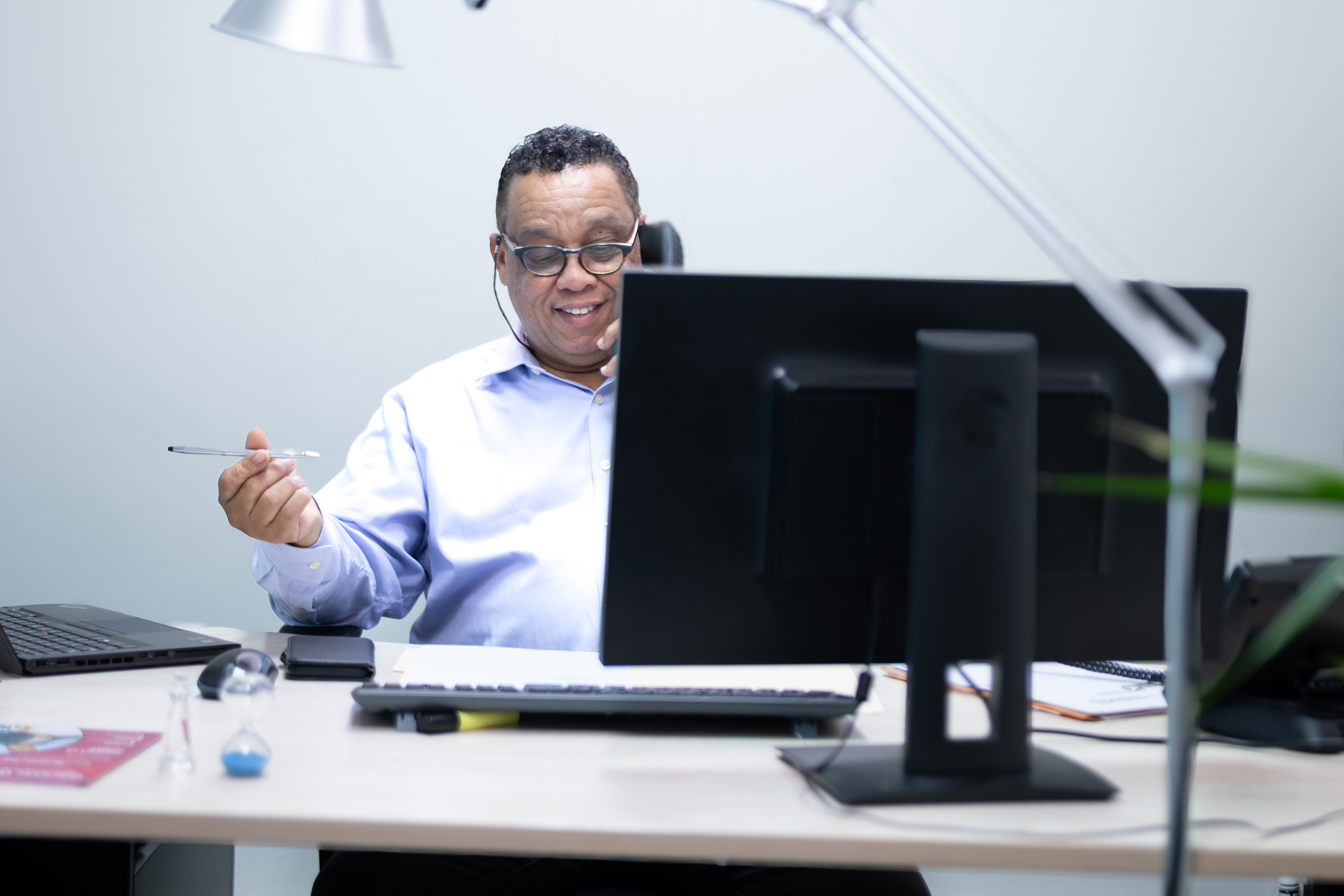 Ottmar Martie at his desk